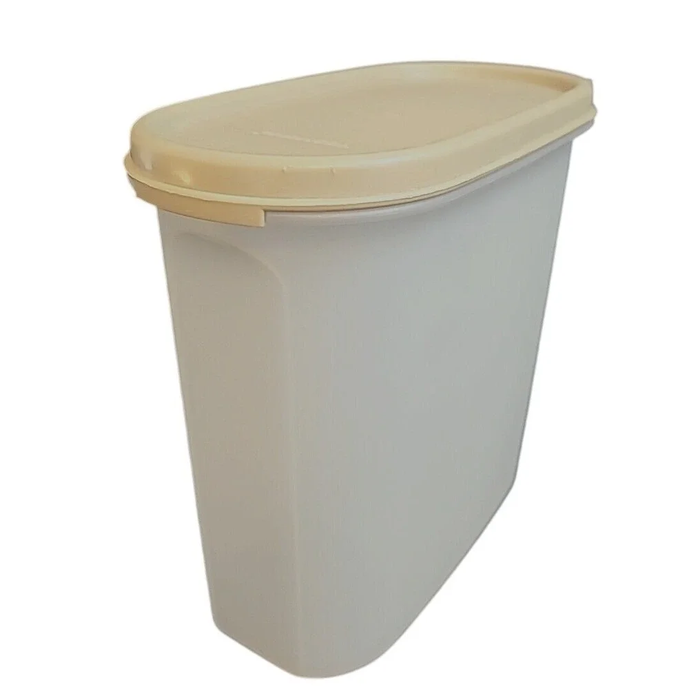 Vintage Tupperware Oval Modular‎ Mates 3 Storage Container Almond 1613 1616